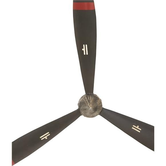 Metal Airplane Propeller 3 Blade Wall Decor, 22" x 2" x 25", Black - Picture 3 of 6